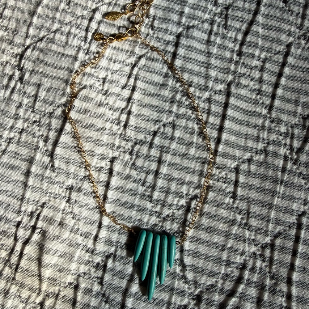 Gold and Turquoise Necklace